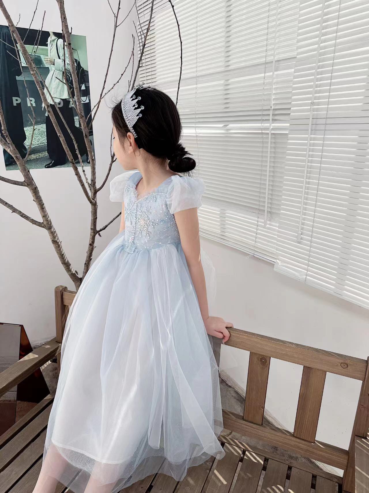 Vestido bordado de Elsa para n - Baby Clothing Dresser reseña y precio
